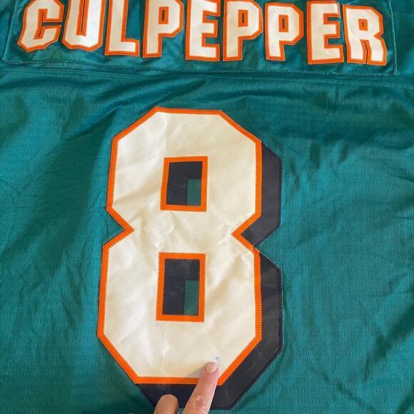 Vintage REEBOK Miami Dolphins Daunte Culpepper NFL Jersey Men's Large - Picture 6 of 9